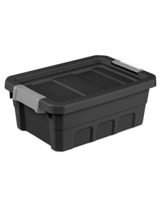 Contenedores de Plástico Sterilite 15.14L 6-Pack Apilables Negro