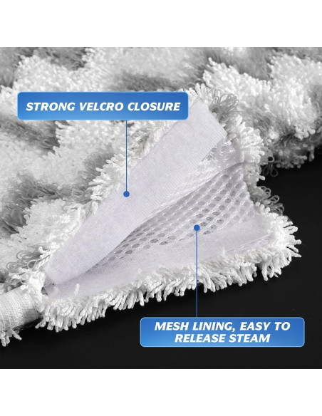 Almohadillas de Mopa a Vapor Tidy Monster 3 Piezas Microfibra