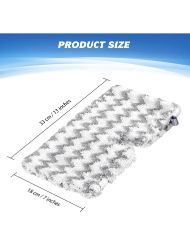Almohadillas de Mopa a Vapor Tidy Monster 3 Piezas Microfibra