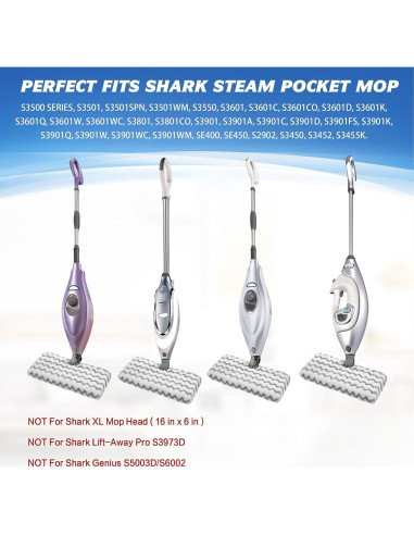 Almohadillas de Mopa a Vapor Tidy Monster 3 Piezas Microfibra