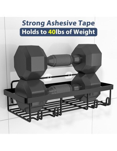 Organizador de Ducha Liuoud 5 Pcs Acero Inoxidable Negro