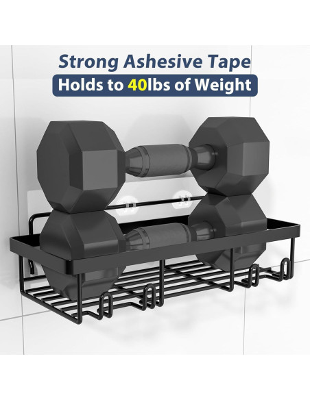 Organizador de Ducha Liuoud 5 Pcs Acero Inoxidable Negro