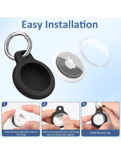 Funda Vanjua para Apple AirTag - Paquete de 3 Silicona Antiarañazos 2