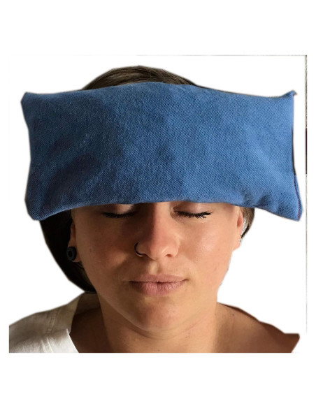 Almohadilla térmica para ojos Hot Cherry - Mezclilla azul, 25.3x10.2cm