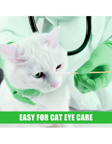 Hisopos de Algodón Ecológicos para Limpieza de Oídos de Perro - 200pcs