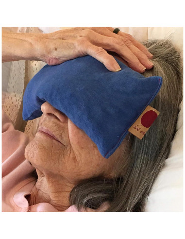 Almohadilla térmica para ojos Hot Cherry - Mezclilla azul, 25.3x10.2cm