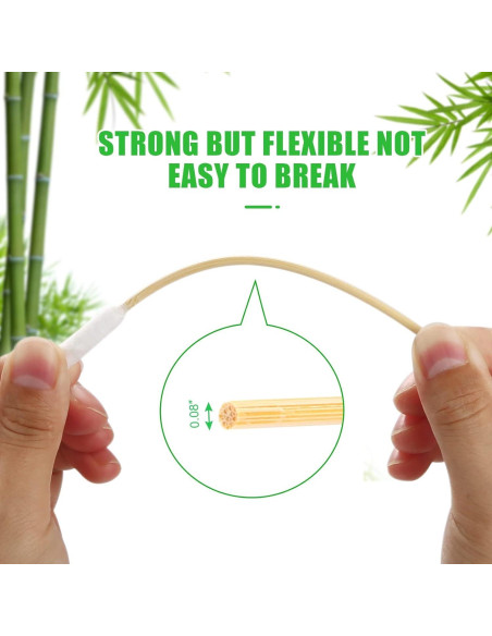 Hisopos de Algodón Ecológicos para Limpieza de Oídos de Perro - 200pcs