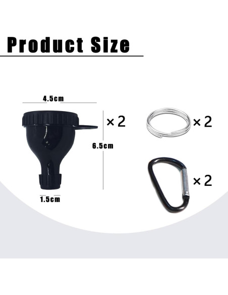 Contenedor de Polvo de Proteína 50ml FORESRUM 2 Pack con Embudo