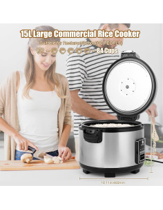 Cocedor de Arroz Eléctrico Oshenic 15L 1350W para Restaurante 2