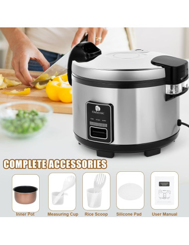 Cocedor de Arroz Eléctrico Oshenic 15L 1350W para Restaurante