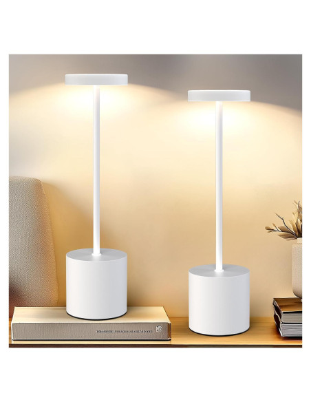 Lámpara de Mesa Recargable AUDLES - 2 Unidades LED Táctil 5000mAh