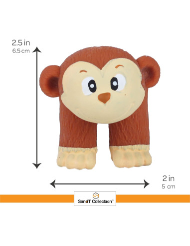 Paquete de 4 títeres de dedo de animales de la jungla