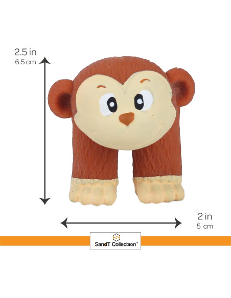 Paquete de 4 títeres de dedo de animales de la jungla