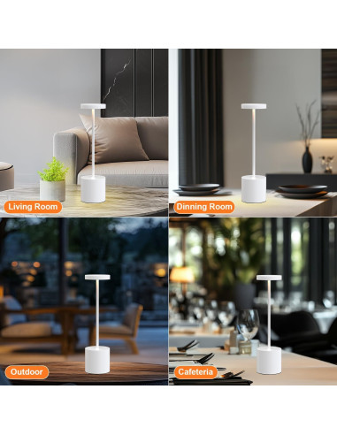 Lámpara de Mesa Recargable AUDLES - 2 Unidades LED Táctil 5000mAh