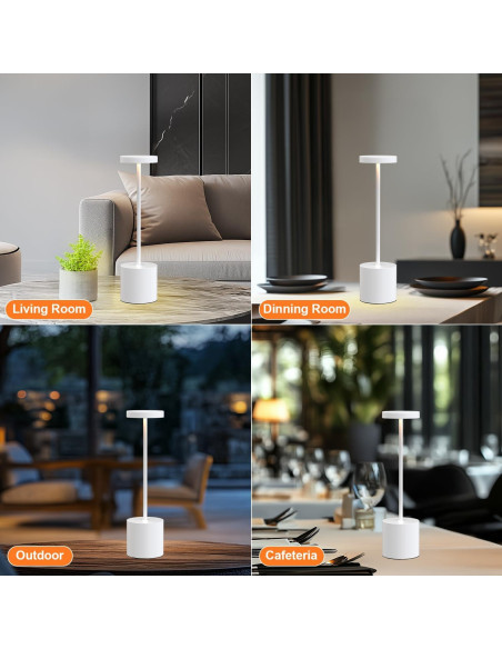 Lámpara de Mesa Recargable AUDLES - 2 Unidades LED Táctil 5000mAh
