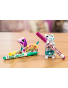 Crayola Scribble Scrubbie Mascotas 2 Piezas, Perro y Gato 2