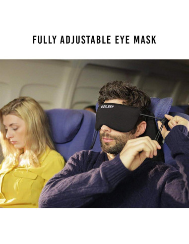 Almohada de Viaje GOSLEEP con Máscara de Sueño - Espuma Viscoelástica
