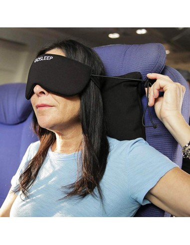 Almohada de Viaje GOSLEEP con Máscara de Sueño - Espuma Viscoelástica