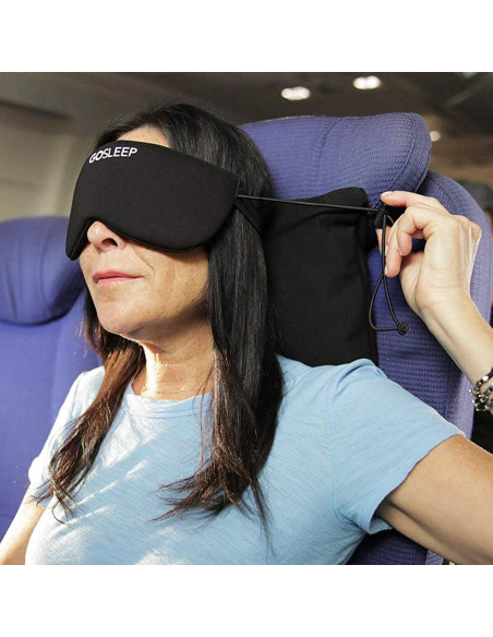 Almohada de Viaje GOSLEEP con Máscara de Sueño - Espuma Viscoelástica
