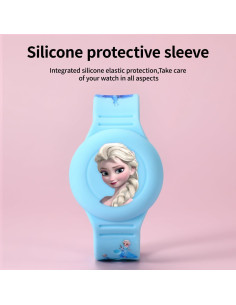 2 Pack Pulsera de Silicona Impermeable para AirTag Niños Princesa 2