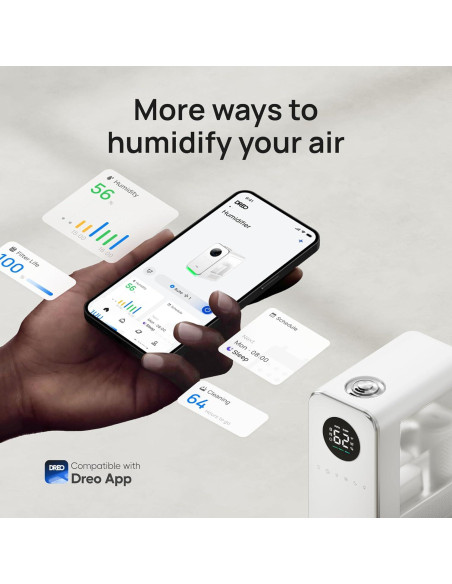 Humidificador Dreo 5L Inteligente Ultrasonido Blanco