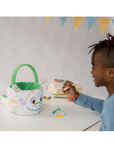 Cesta de Pascua Crayola Dinosaurio Verde + 3 Marcadores