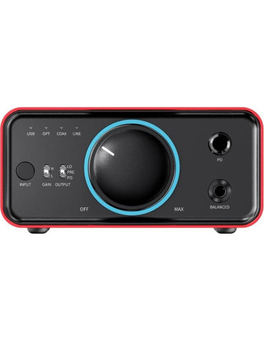 Amplificador DAC FiiO K7 HiFi Balanceado 2x AK4493S 2000mW