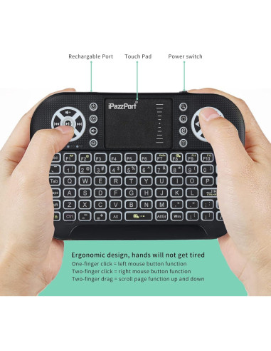 Teclado Mini Inalámbrico Bluetooth UNISEN KP-810-21SA con Touchpad