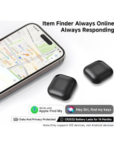 Localizador de Llaves TOUCH TWO Negro | Apple Find My | 90dB 2
