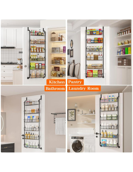 Estante Organizador de Especias MIAOLI 6 Niveles Negro Estante Organizador de Especias MIAOLI 6 Niveles Negro