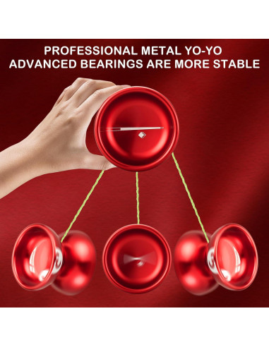 Yoyo Profesional WATIEOBOO Metálico 65g para Trucos