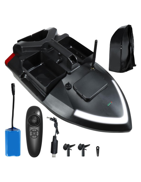 Barco de Cebo RC HUNKING 2kg Batería 12000mAh Pesca Playa