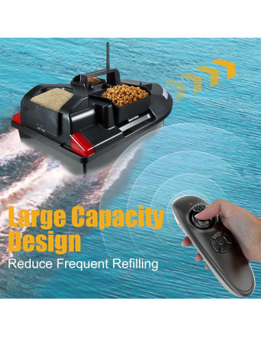 Barco de Cebo RC HUNKING 2kg Batería 12000mAh Pesca Playa