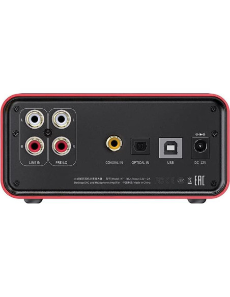 Amplificador DAC FiiO K7 HiFi Balanceado 2x AK4493S 2000mW