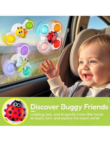 Juguetes de Ventosa Giratorios ALASOU para Bebés 1-3 Años