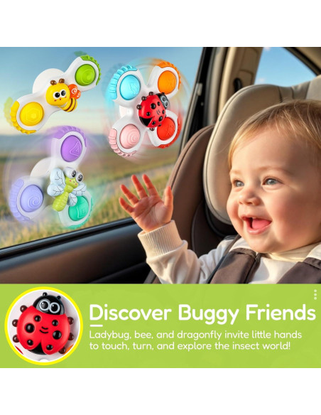 Juguetes de Ventosa Giratorios ALASOU para Bebés 1-3 Años