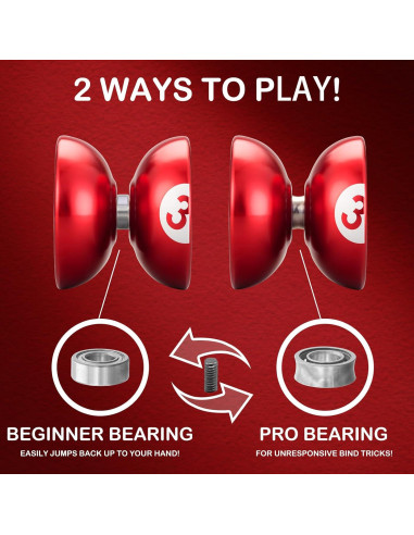 Yoyo Profesional WATIEOBOO Metálico 65g para Trucos