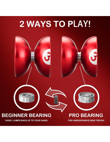 Yoyo Profesional WATIEOBOO Metálico 65g para Trucos