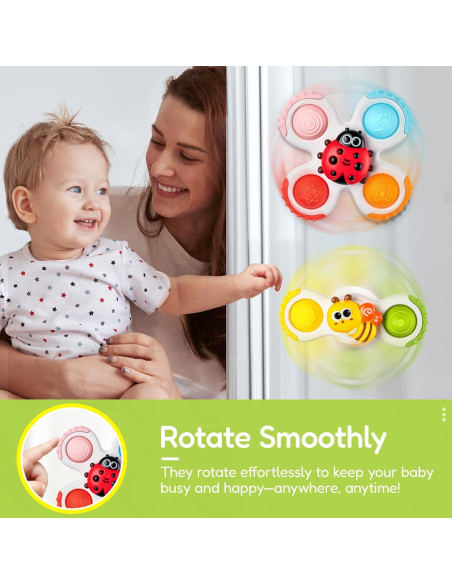 Juguetes de Ventosa Giratorios ALASOU para Bebés 1-3 Años
