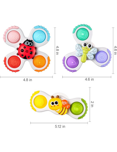 Juguetes de Ventosa Giratorios ALASOU para Bebés 1-3 Años