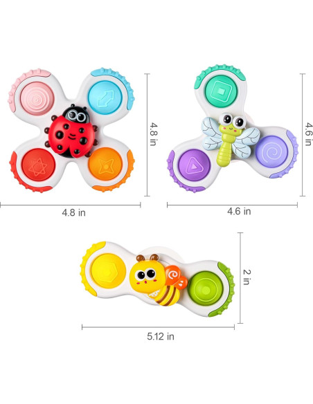 Juguetes de Ventosa Giratorios ALASOU para Bebés 1-3 Años