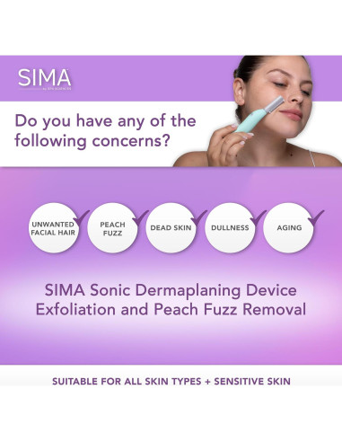 Afeitadora Dermaplane Spa Sciences SIMA - Exfoliación Facial Indolora 2-en-1