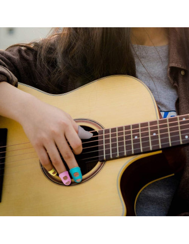 40 Protectores de Dedos de Silicona para Guitarra y Ukulele