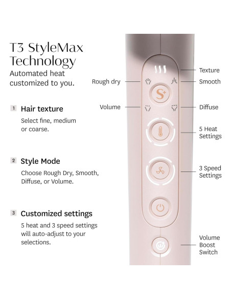 Secador de Pelo Profesional T3 Featherweight StyleMax 0.69kg