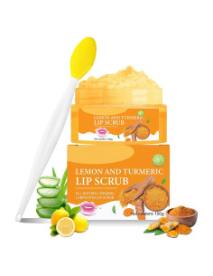 Exfoliante Labial Natural MUREND con Cepillo 100g - Limón y Cúrcuma