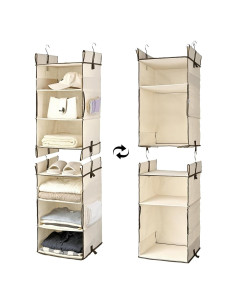 Organizador de Closet Colgante ULG 2 Paquetes Beige 30.5x30.5x139.7cm