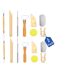 Set de Herramientas de Cerámica y Arcilla 16 Pcs - Principiantes