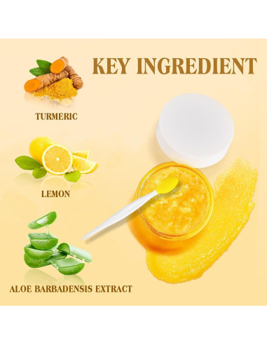 Exfoliante Labial Natural MUREND con Cepillo 100g - Limón y Cúrcuma