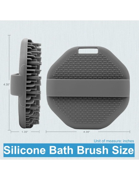 Exfoliador de Cuerpo de Silicona WETANG con Mango Antideslizante Exfoliador de Cuerpo de Silicona WETANG con Mango Antideslizante