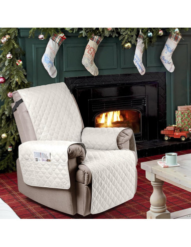 Funda Sillón Reclinable Ruaozz 100% Impermeable Beige 58.4 cm